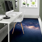 Dark Milky Way Galaxy Space Print Area Rug GearFrost