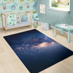 Dark Milky Way Galaxy Space Print Area Rug GearFrost