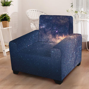 Dark Milky Way Galaxy Space Print Armchair Slipcover