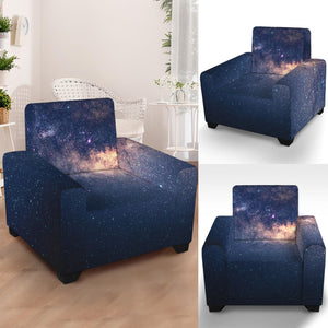 Dark Milky Way Galaxy Space Print Armchair Slipcover