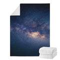Dark Milky Way Galaxy Space Print Blanket