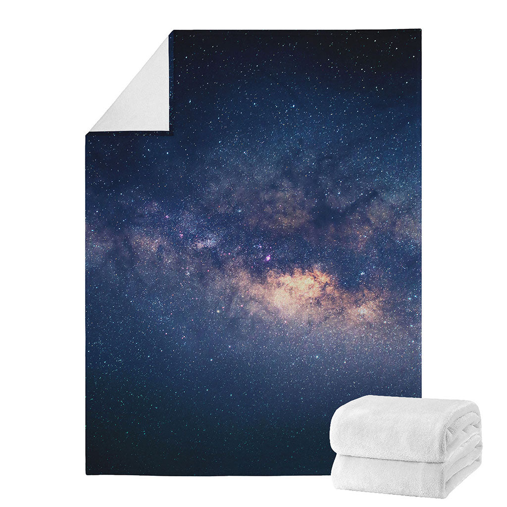 Dark Milky Way Galaxy Space Print Blanket