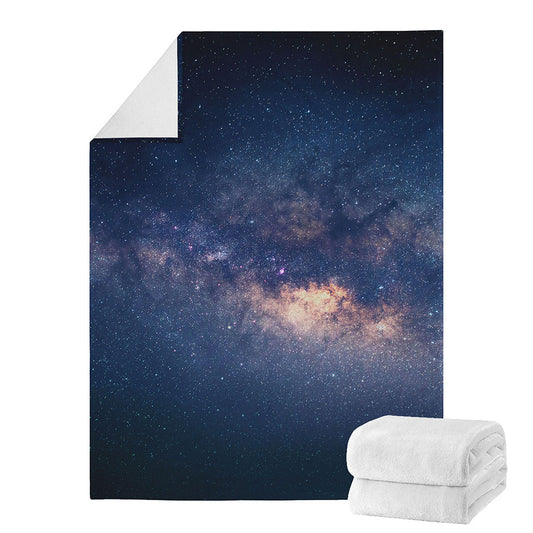 Dark Milky Way Galaxy Space Print Blanket