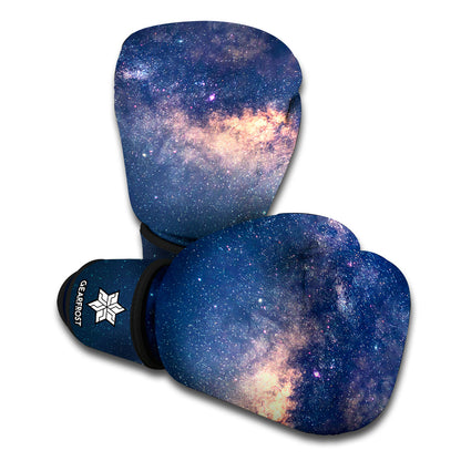 Dark Milky Way Galaxy Space Print Boxing Gloves