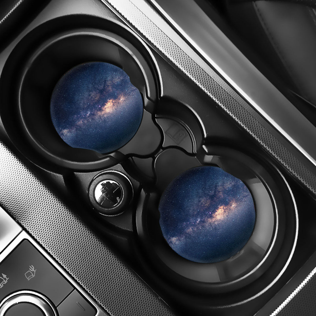 Dark Milky Way Galaxy Space Print Car Coasters