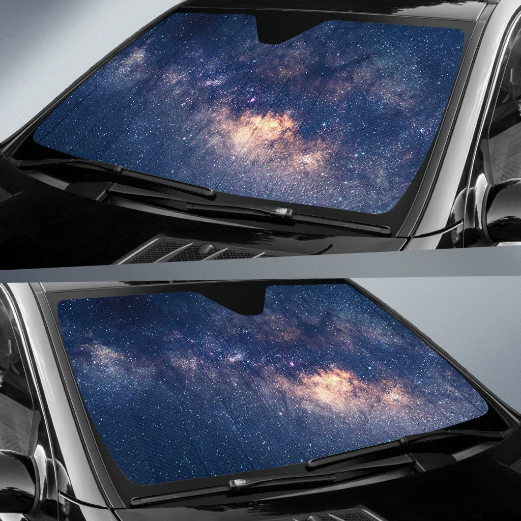 Dark Milky Way Galaxy Space Print Car Sun Shade GearFrost