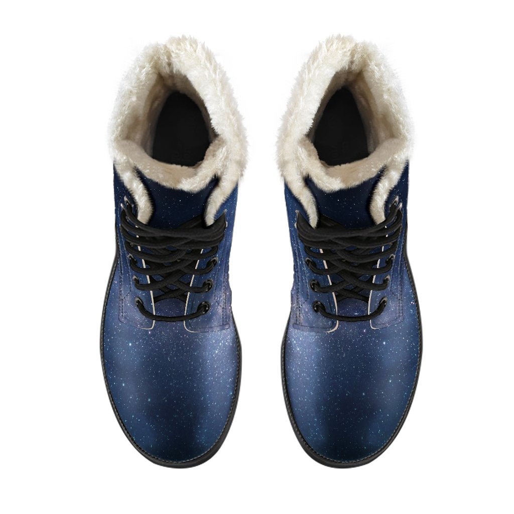 Dark Milky Way Galaxy Space Print Comfy Boots GearFrost