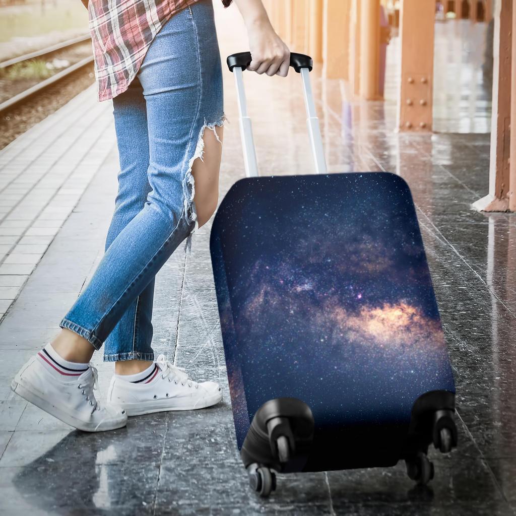 Dark Milky Way Galaxy Space Print Luggage Cover GearFrost