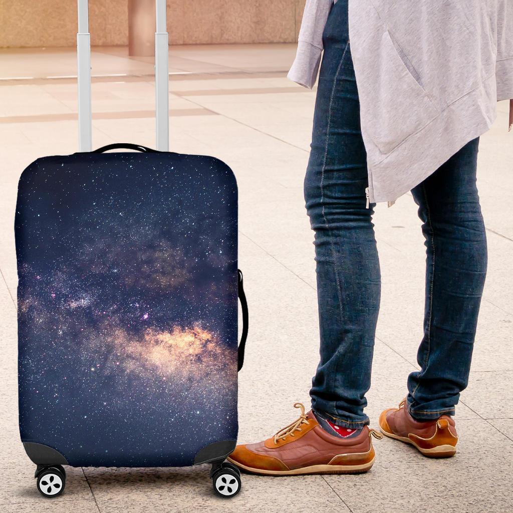 Dark Milky Way Galaxy Space Print Luggage Cover GearFrost