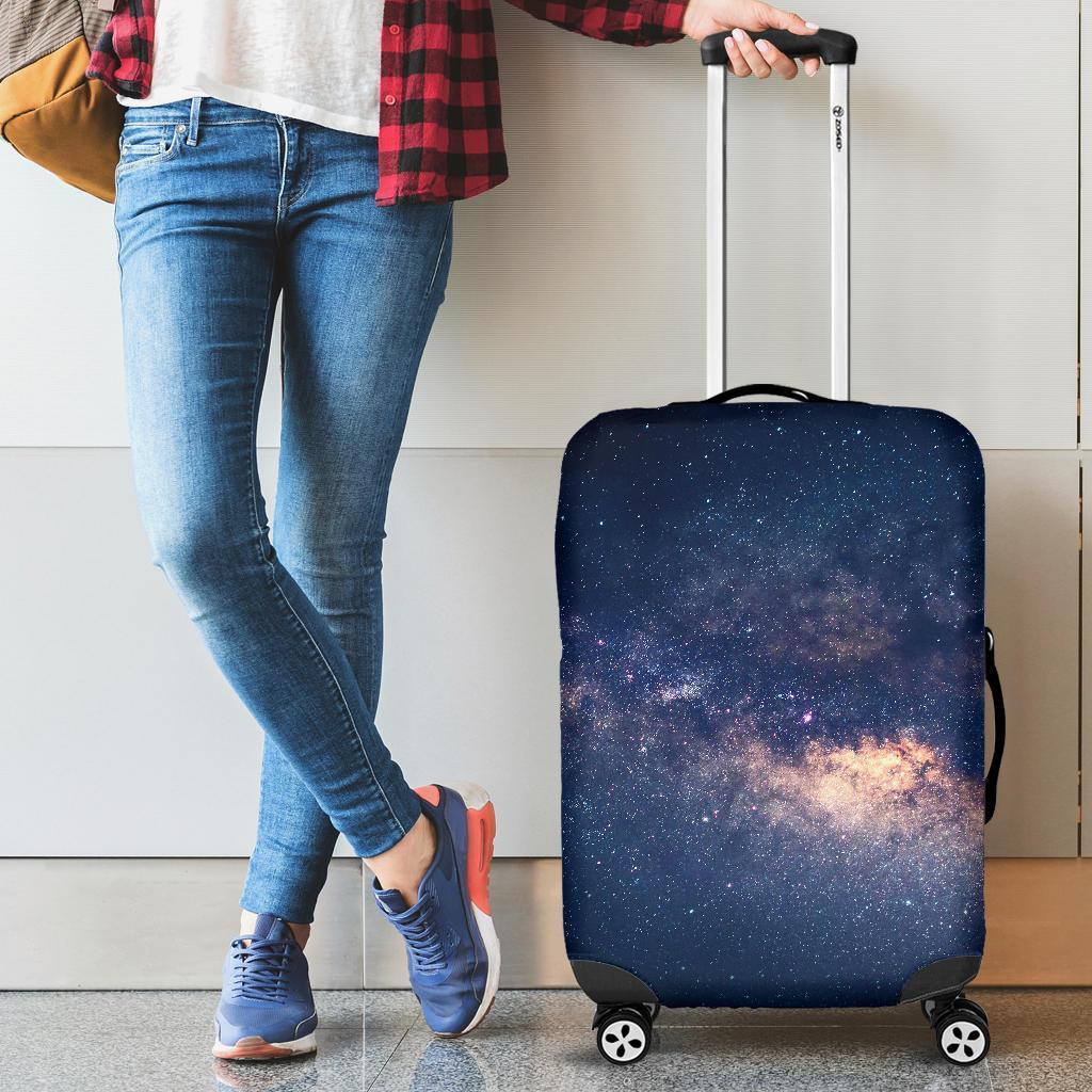 Dark Milky Way Galaxy Space Print Luggage Cover GearFrost