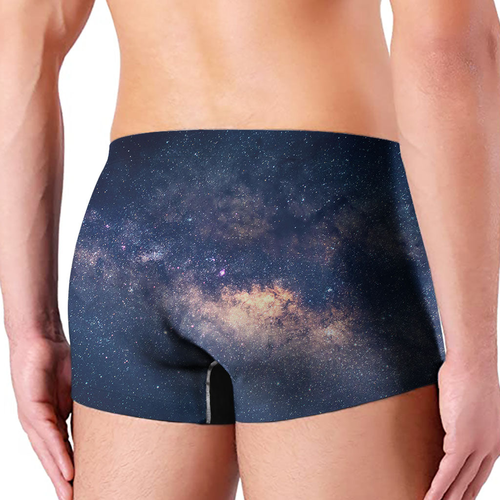 Dark Milky Way Galaxy Space Print Men's Boxer Briefs