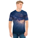 Dark Milky Way Galaxy Space Print Men's T-Shirt