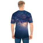 Dark Milky Way Galaxy Space Print Men's T-Shirt