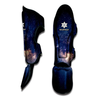 Dark Milky Way Galaxy Space Print Muay Thai Shin Guard