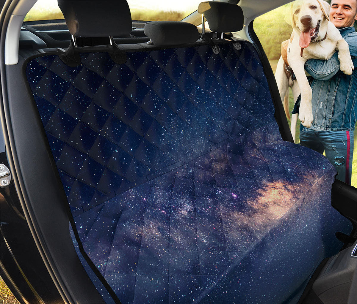 Dark Milky Way Galaxy Space Print Pet Car Back Seat Cover