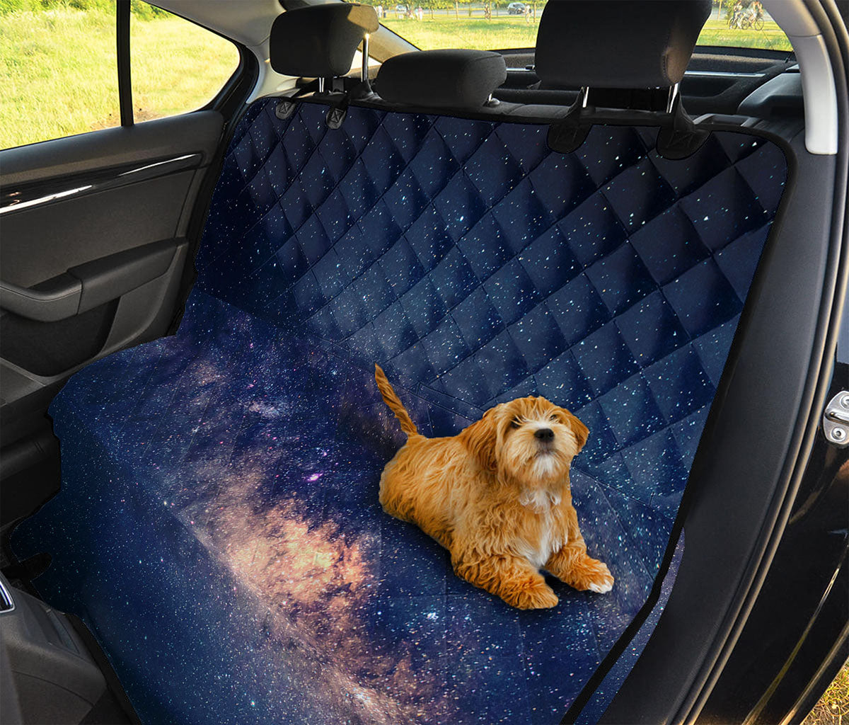 Dark Milky Way Galaxy Space Print Pet Car Back Seat Cover