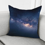 Dark Milky Way Galaxy Space Print Pillow Cover