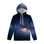 Dark Milky Way Galaxy Space Print Pullover Hoodie