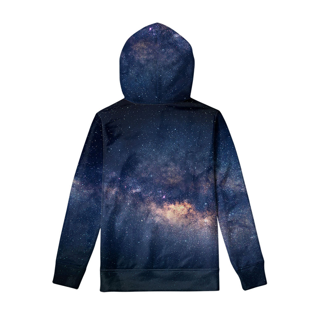 Dark Milky Way Galaxy Space Print Pullover Hoodie