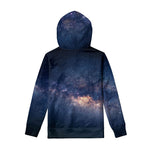 Dark Milky Way Galaxy Space Print Pullover Hoodie