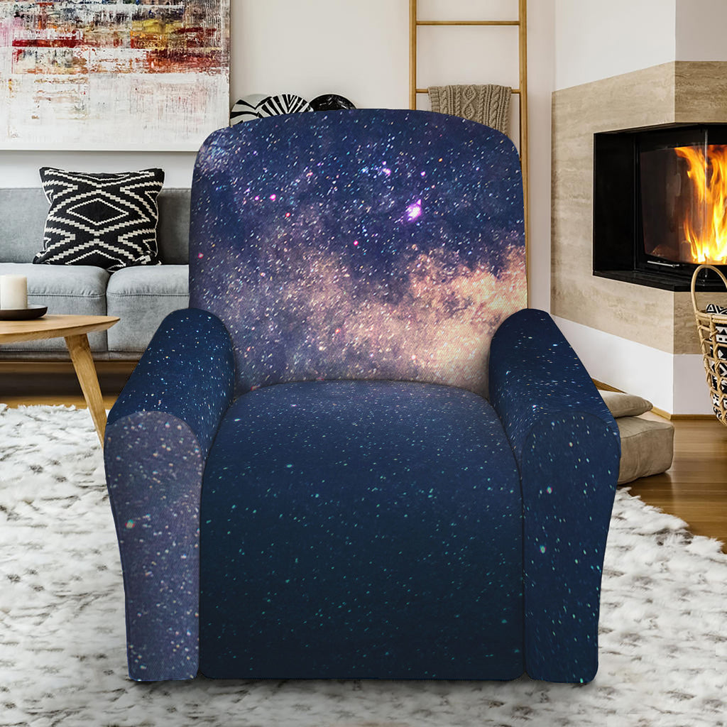 Dark Milky Way Galaxy Space Print Recliner Slipcover