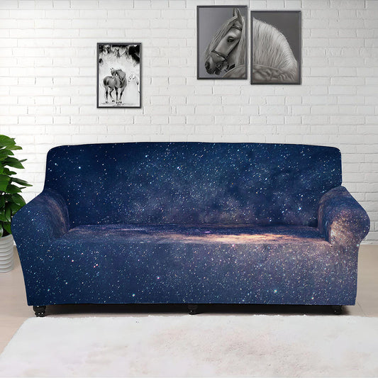 Dark Milky Way Galaxy Space Print Sofa Cover