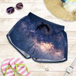 Dark Milky Way Galaxy Space Print Women's Shorts