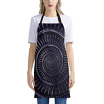Dark Navy Metal Spiral Print Apron