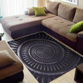 Dark Navy Metal Spiral Print Floor Mat