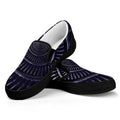 Dark Navy Metal Spiral Print Black Slip On Sneakers