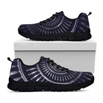 Dark Navy Metal Spiral Print Black Sneakers