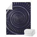 Dark Navy Metal Spiral Print Blanket