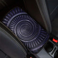 Dark Navy Metal Spiral Print Car Center Console Cover