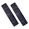 Dark Navy Metal Spiral Print Car Seat Belt Covers