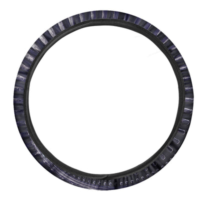 Dark Navy Metal Spiral Print Car Steering Wheel Cover