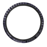Dark Navy Metal Spiral Print Car Steering Wheel Cover