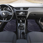 Dark Navy Metal Spiral Print Front and Back Car Floor Mats