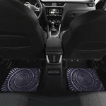Dark Navy Metal Spiral Print Front and Back Car Floor Mats