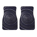 Dark Navy Metal Spiral Print Front Car Floor Mats