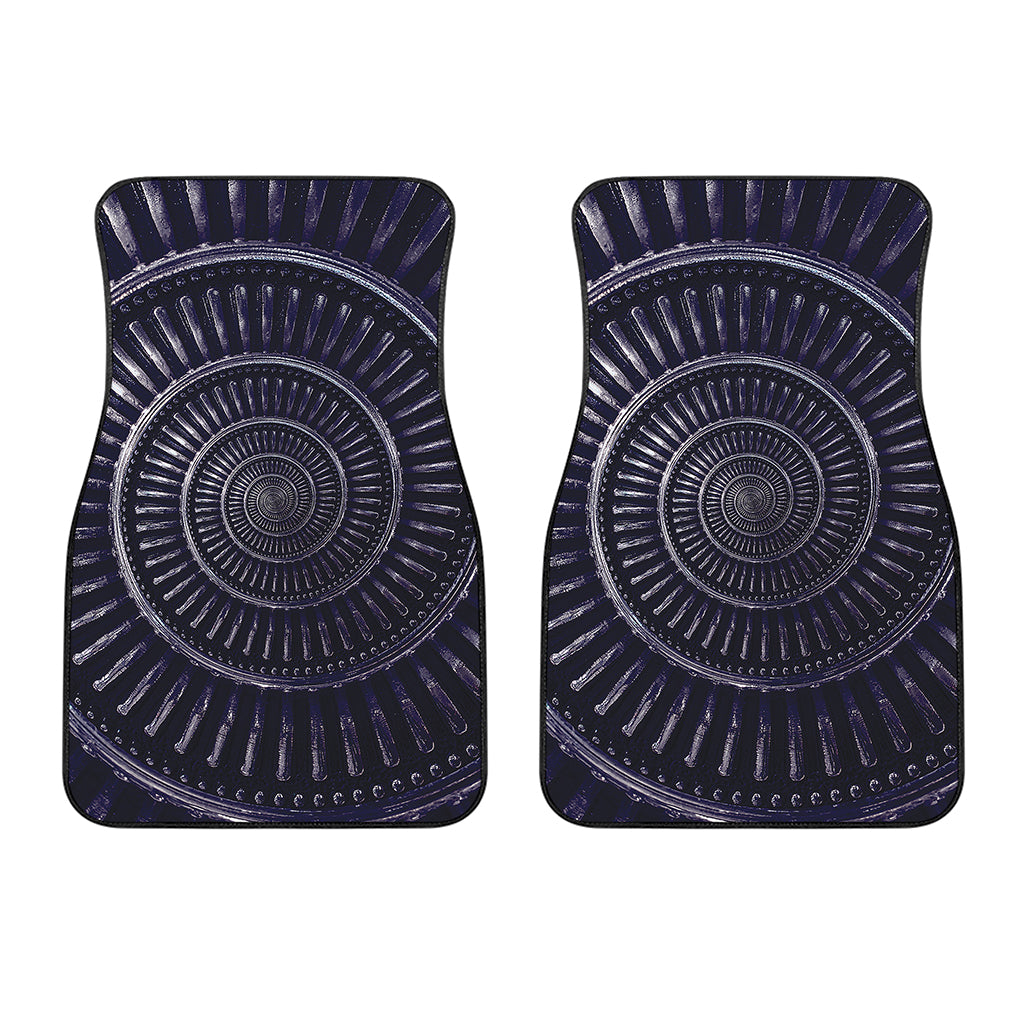 Dark Navy Metal Spiral Print Front Car Floor Mats