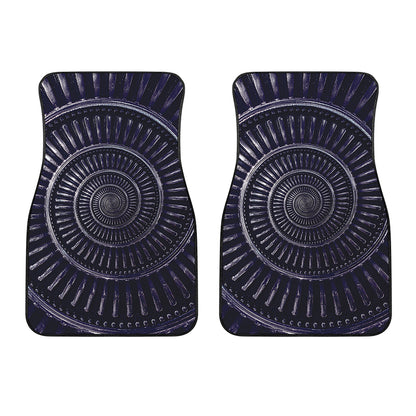Dark Navy Metal Spiral Print Front Car Floor Mats