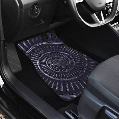 Dark Navy Metal Spiral Print Front Car Floor Mats