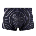 Dark Navy Metal Spiral Print Men's Boxer Briefs