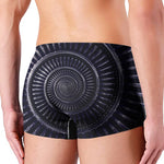 Dark Navy Metal Spiral Print Men's Boxer Briefs
