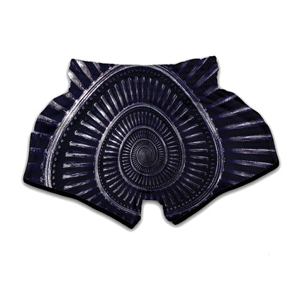 Dark Navy Metal Spiral Print Muay Thai Boxing Shorts