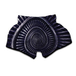 Dark Navy Metal Spiral Print Muay Thai Boxing Shorts