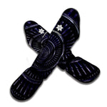 Dark Navy Metal Spiral Print Muay Thai Shin Guard