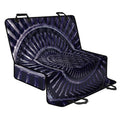 Dark Navy Metal Spiral Print Pet Car Back Seat Cover