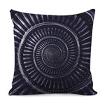 Dark Navy Metal Spiral Print Pillow Cover