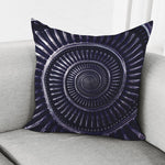 Dark Navy Metal Spiral Print Pillow Cover